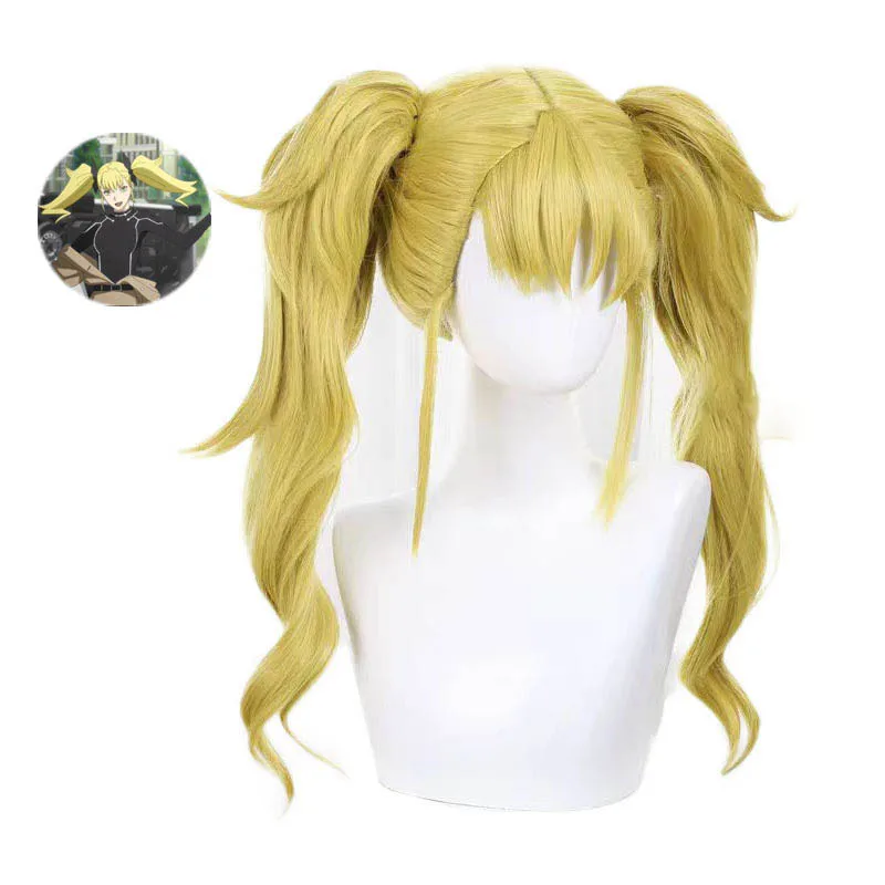 Kikoru Shinomiya Cosplay Wig Anime Kaiju No 8 Long Blonde Hair Double Temperature Hair Strands Performance Halloween For Women