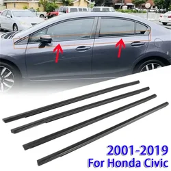 4PCS Car Window Glass Window Seal Moulding Trim for Honda Civic 2001-2019