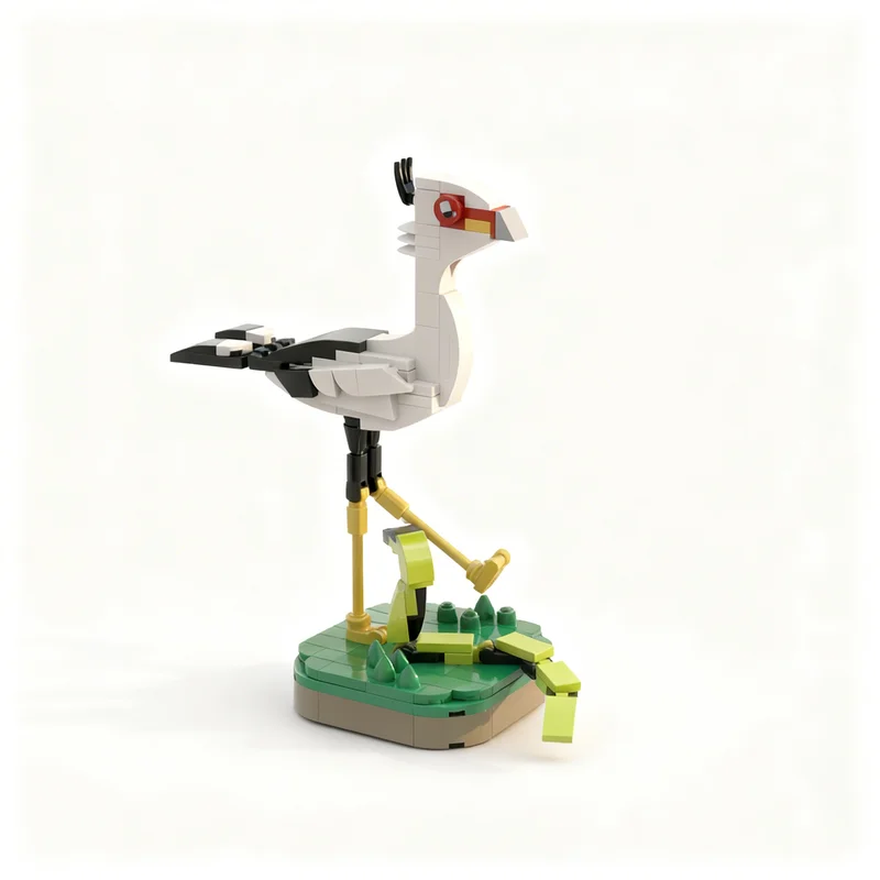 212pcs MOC Creator Secretary Bird - Sagittarius Serpentarius Model Building Blocks Toys Architecture Christmas Gifts Brick DIY