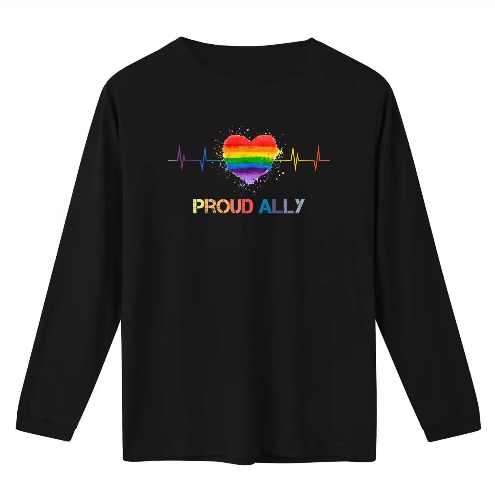 proud ally T-Shirt Summer Casual Cotton Tee Oversized Streetwear Tops Vintage Graphic Print Loose Fit Short Sleeve