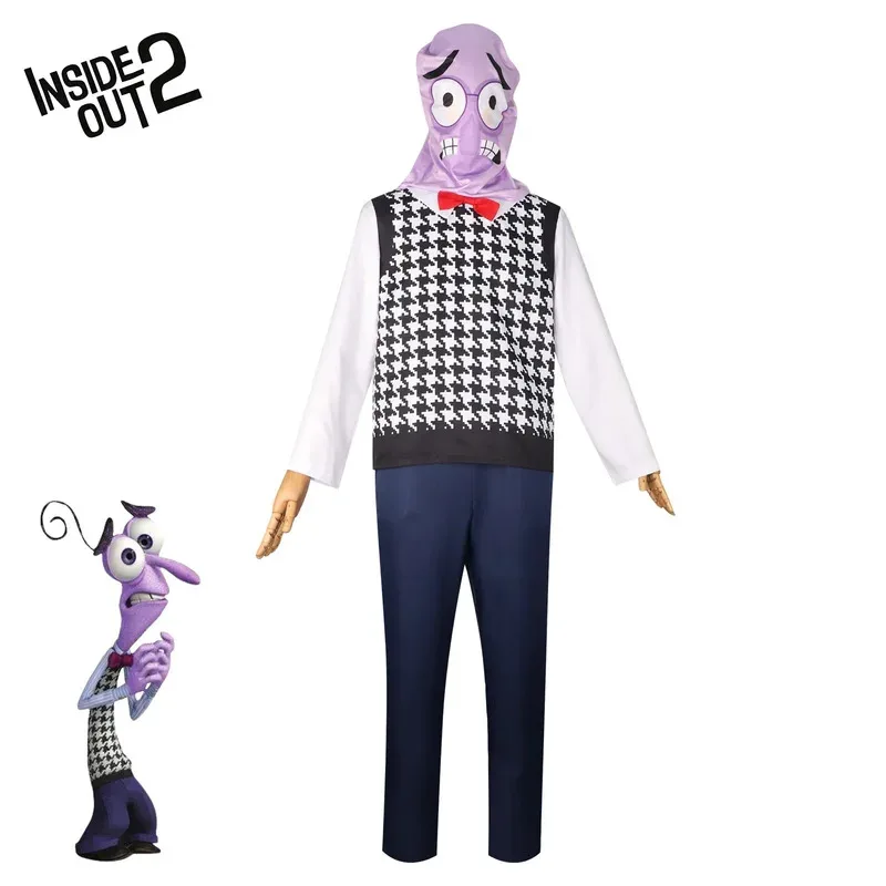 

Movie Inside Out 2 Cosplay Costume Fear Outfit Uniform For Adult Men Halloween Carnival Disguise Suitx;3,v'9.e;7'