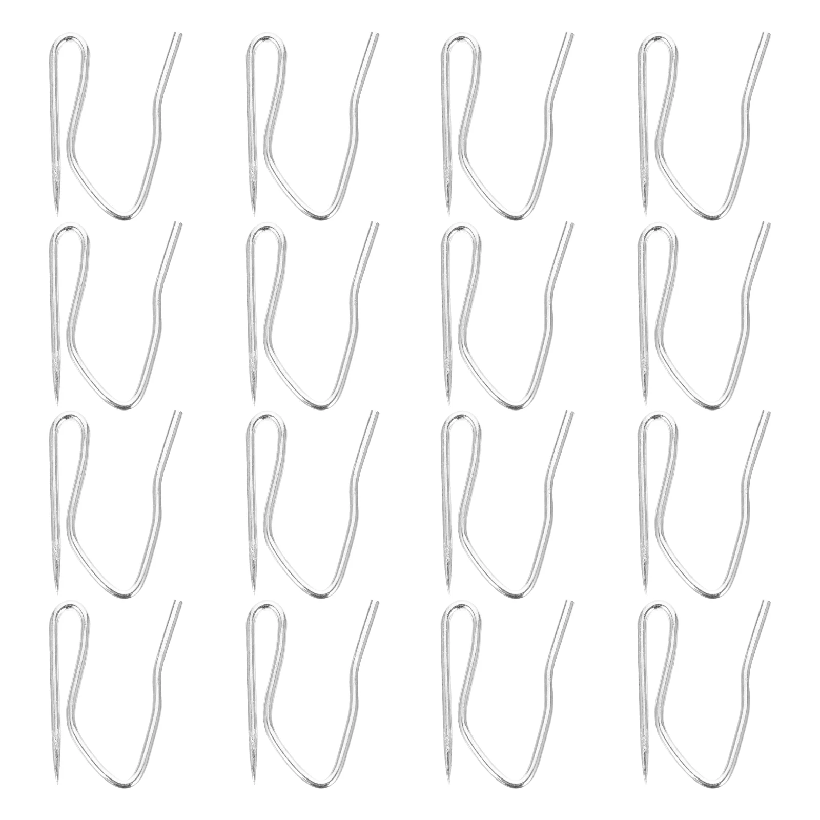 

100 Pcs Curtain Hook Towel Hanger Holder Tie Backs Ring Silver Rustproof Bathroom