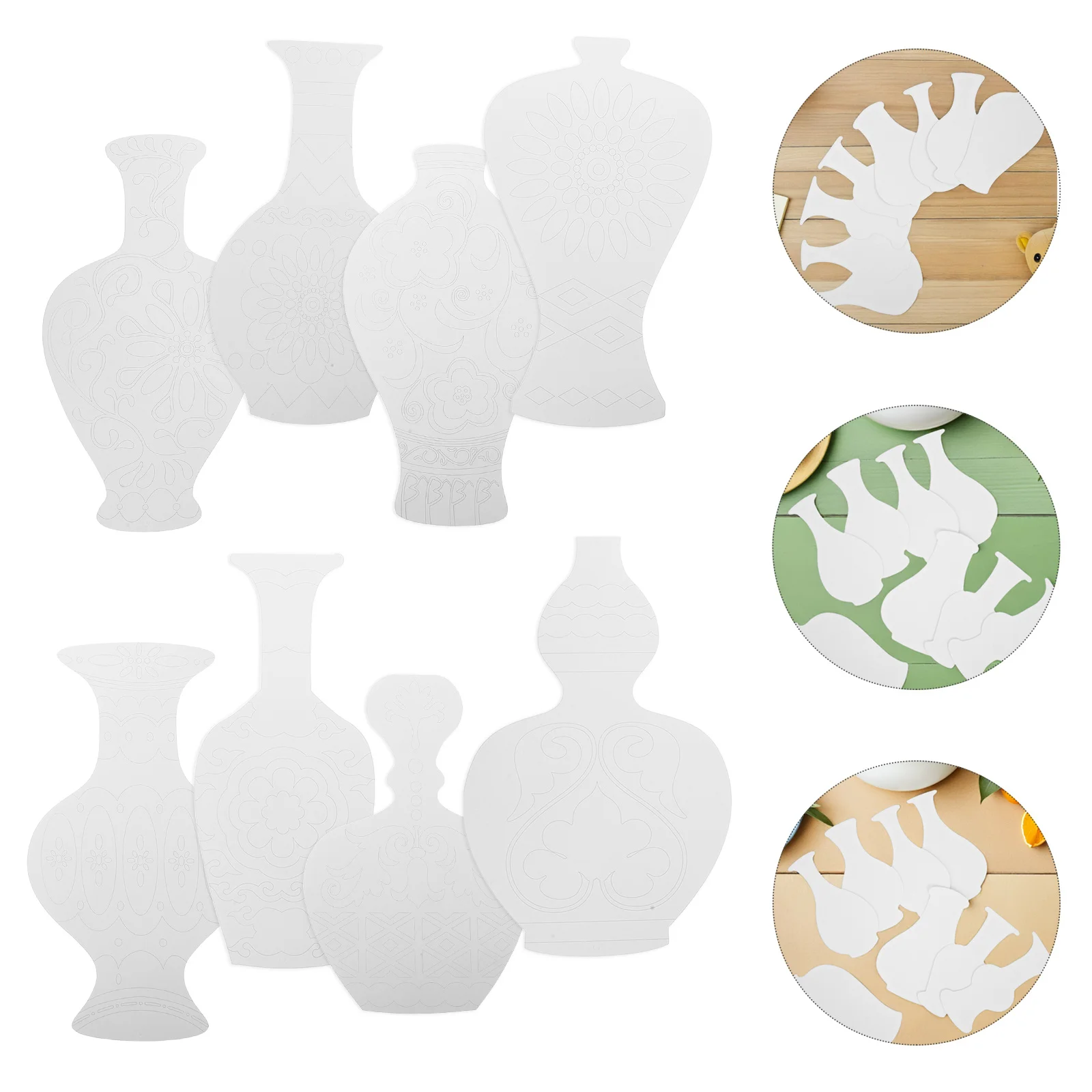 

16Pcs Vase Shaped DIY Craft Kit for Chinese Style Drawing Stencils Creative Art Projects Home Decor Painting Stencils