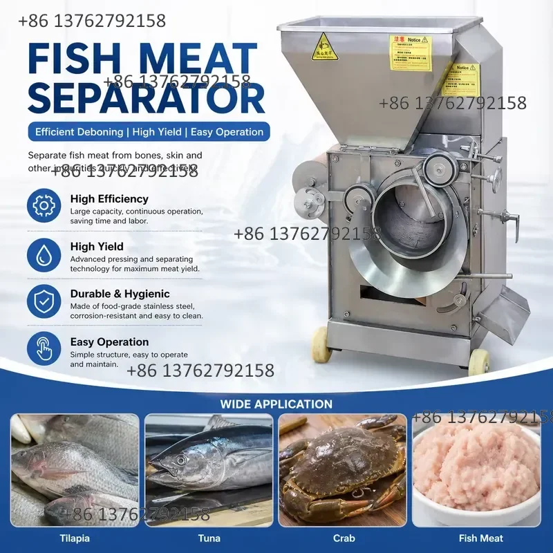 【2026】 Fish Meat Separator for Surimi Production Line | Industrial Fish Remover | High Capacity Fish Paste Making