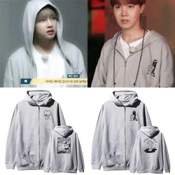 Kpop Youth League Jin Taiheng Zheng Haoxi Pullover Khaki Hooded Top Coat Women Man Tian Guozheng Reflective Gray Y2k Hoodie