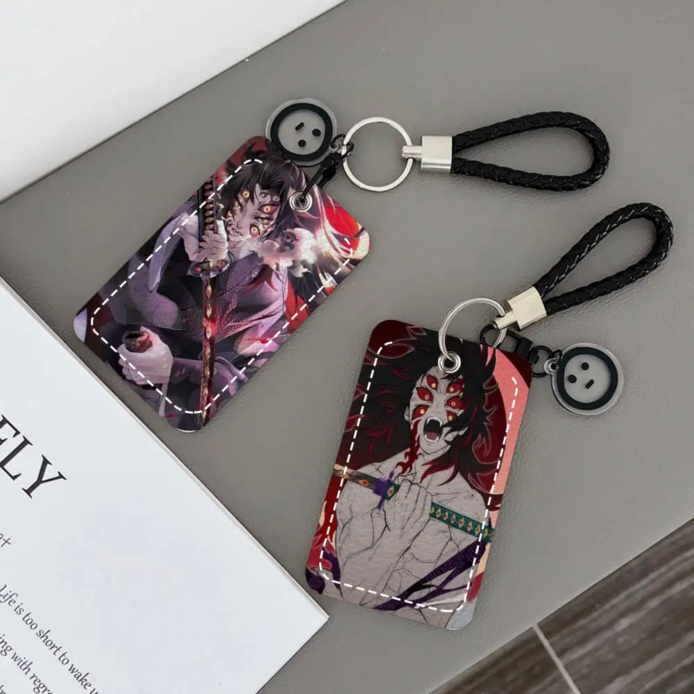 

Anime K-Kokushibo Card Holde Applicable To Credit Cards Bus Card Rectangular Keychain Protective Cover