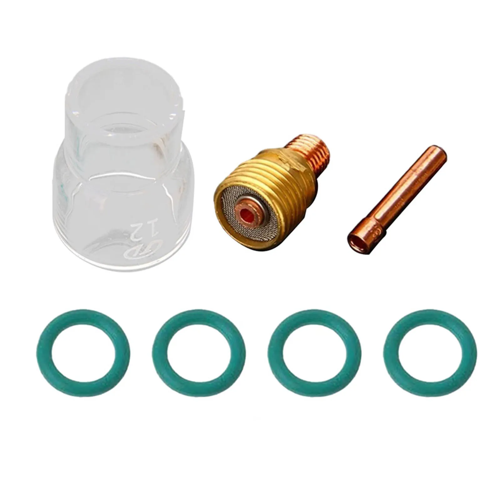 

1set #12 Pyr Ex Glass Cup 45Vxx Collets Body Gas Lens For Tig Welding Torch 13Nxx Collet For Tig Welding Torch With O-rings