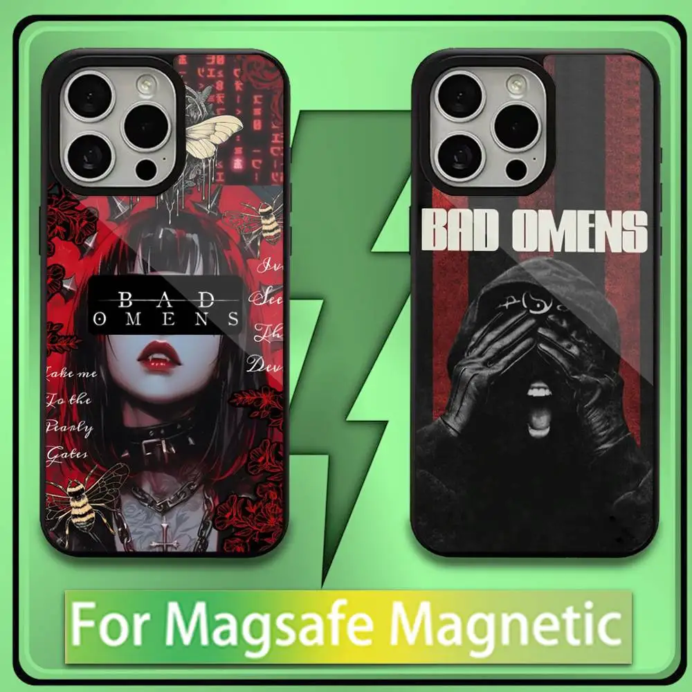 

B-Bad Omens The Drain Phone Case For iPhone 16,15,14,13,12,11,Plus,Pro,Max,Mini Soft Magesafe Magnetic Wireless Charge