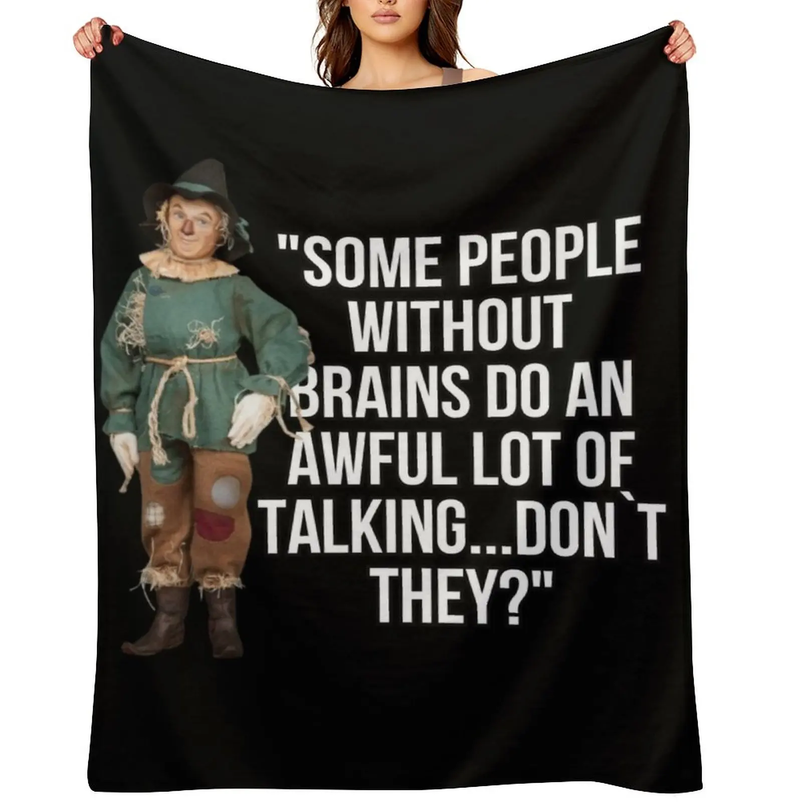 

Wizard Of Oz Quote Scarecrow Throw Blanket halloween Kid'S Heavy Thin Blankets