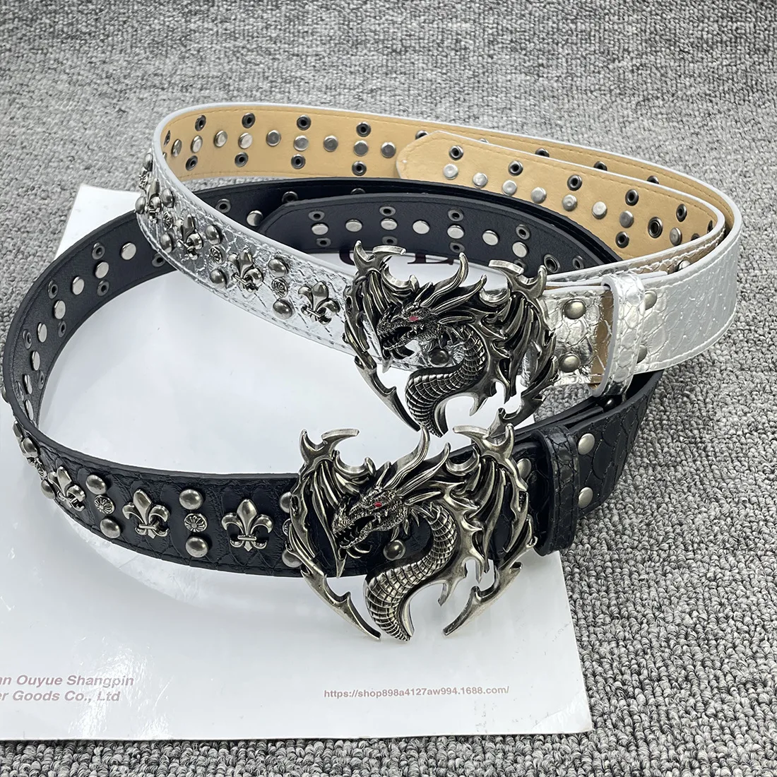 

Мужской ремень из искусственной кожи в американском стиле Red Eye Dragon с заклепками, в стиле панк, хип-хоп, уличный стиль, с крестообразной пряжкой, для создания индивидуального образа