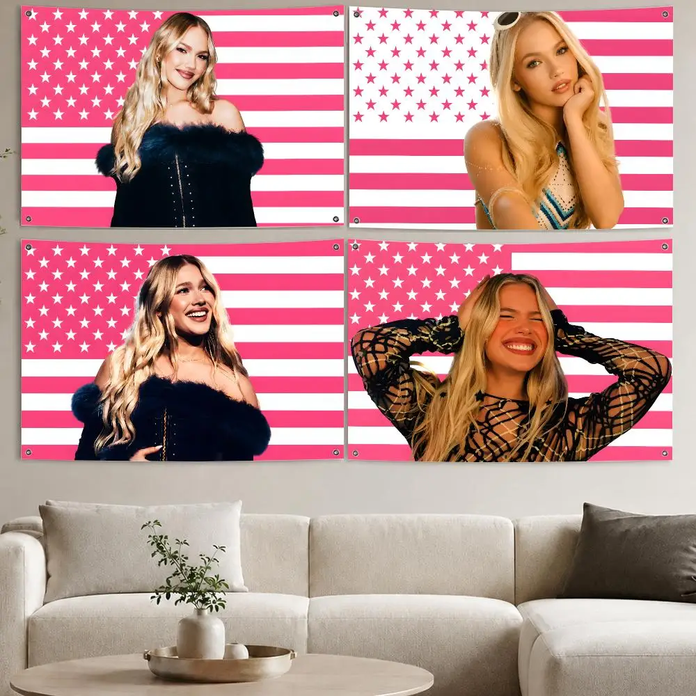Singer F-Freya Skye Flags Aesthetic Wall Tapestry Printed Wall Hanging Living Room Party Outdoor Decor