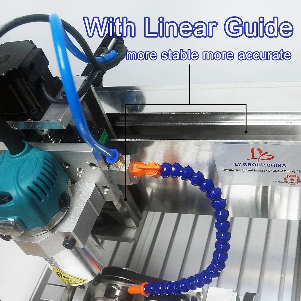 LYBGACNC 1500W LYF2030 3/4/5axis Engraving Machine CNC Router Engraving Drilling and Milling Machine With Water Tank