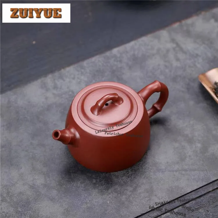260ml Classic Yixing Purple Clay Teapots Handmade Well Fence Pot Raw Ore Dahongpao Mud Kettle With Filter Zisha Tea Set Craft
