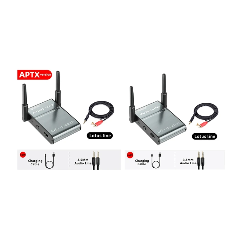 Aux 오디오 블루투스 리시버 무손실 오디오 어댑터, HIFI 자동차 내비게이션 통화, RCA 무선 레트로 스피커 5.0 B, 사용하기 쉬움