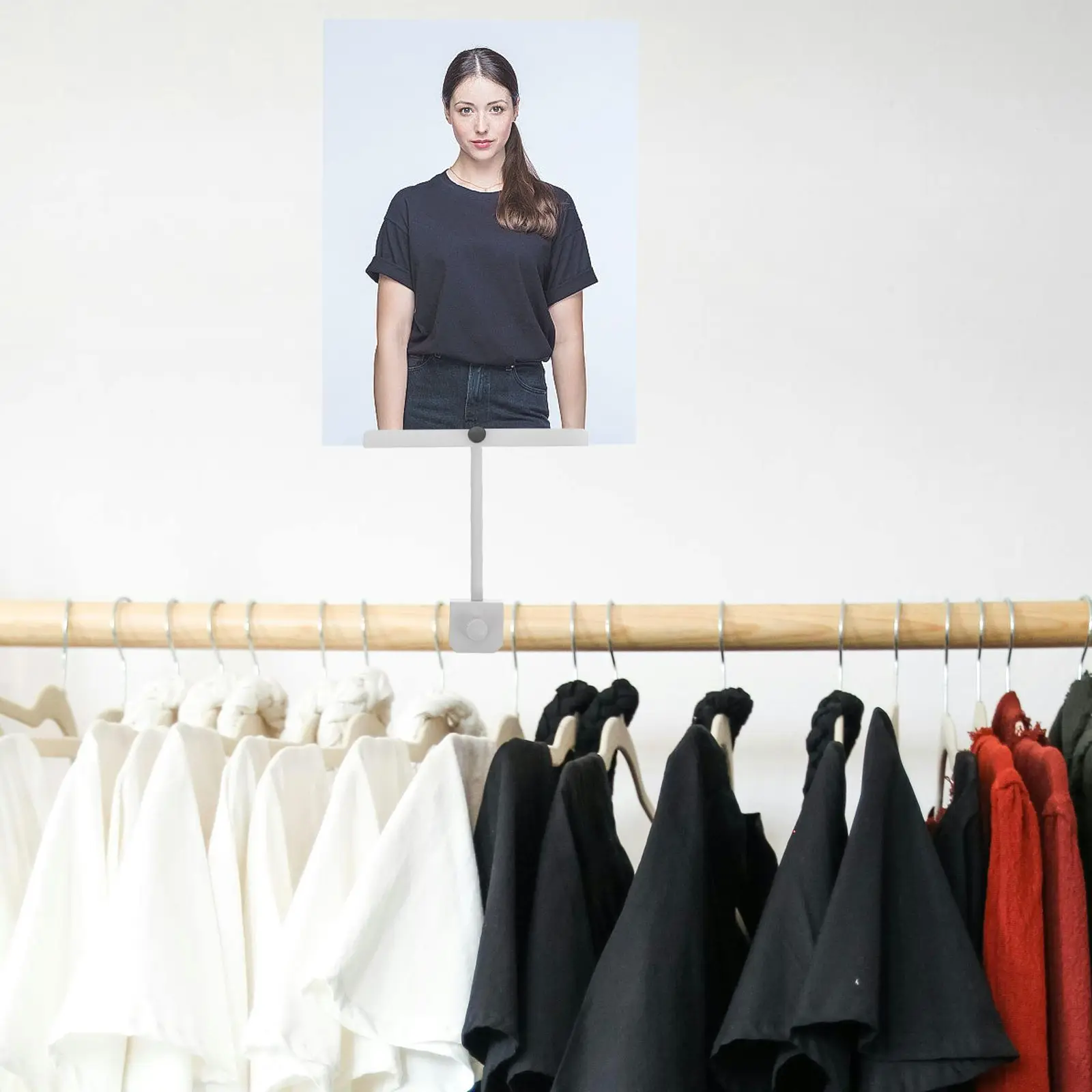 سبائك الألومنيوم الرف تسمية أصحاب قابل للتعديل علامة السعر كليب لمتجر عرض رف الملابس العلامات لوحات تسجيل الاكريليك