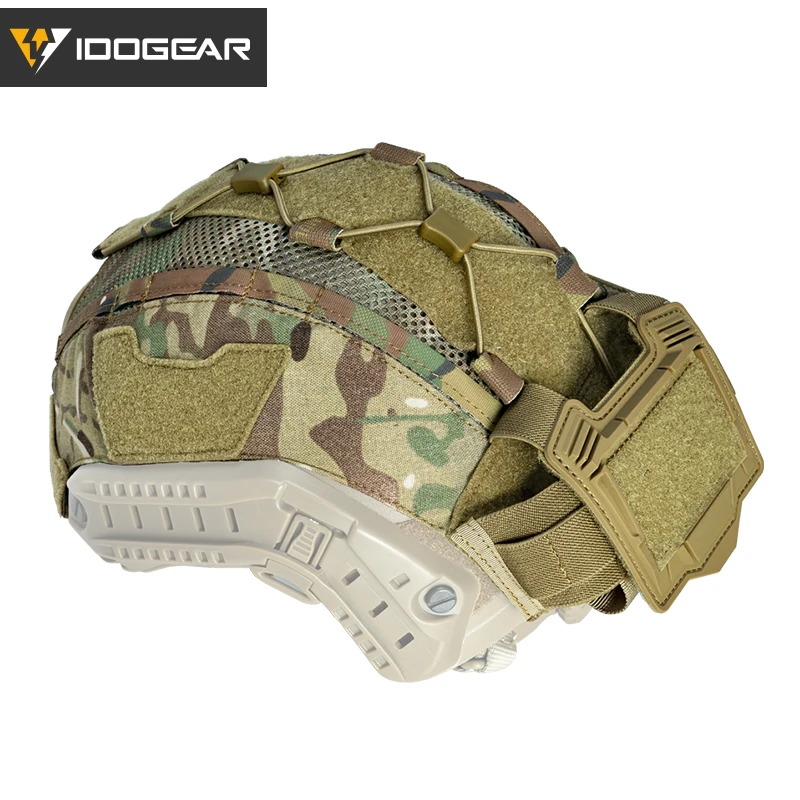 IDOGEAR Hunting Molle Tactical Helmet Cover For Maritime Helmet with NVG Battery Pouch Airsoft Accessories Military Wargame CS