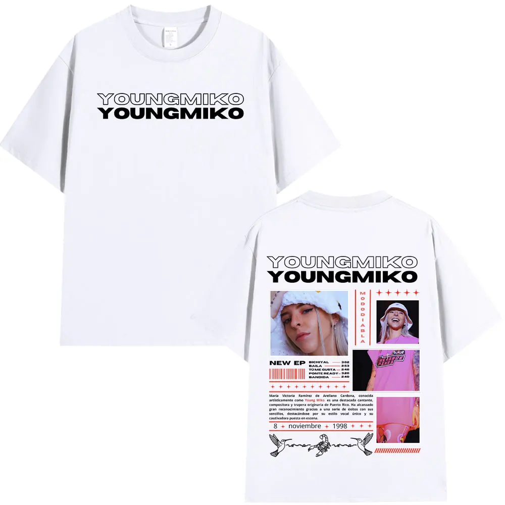 Rapper Young Miko Att Tour Merch Short Sleeve Tee Shirt Men Women Clothing Casual Cotton Oversized T-shirts Streetwear T Shirts