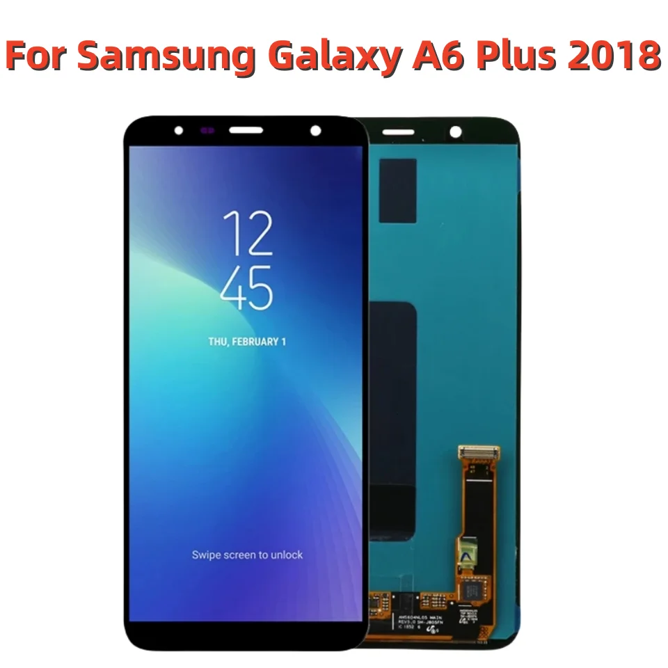 ЖК-дисплей AMOLED 6,0 дюйма для Samsung Galaxy A6 Plus 2018 A605 A605F A605FN J805 J805F, дисплей с сенсорным экраном в сборе, заменяемый