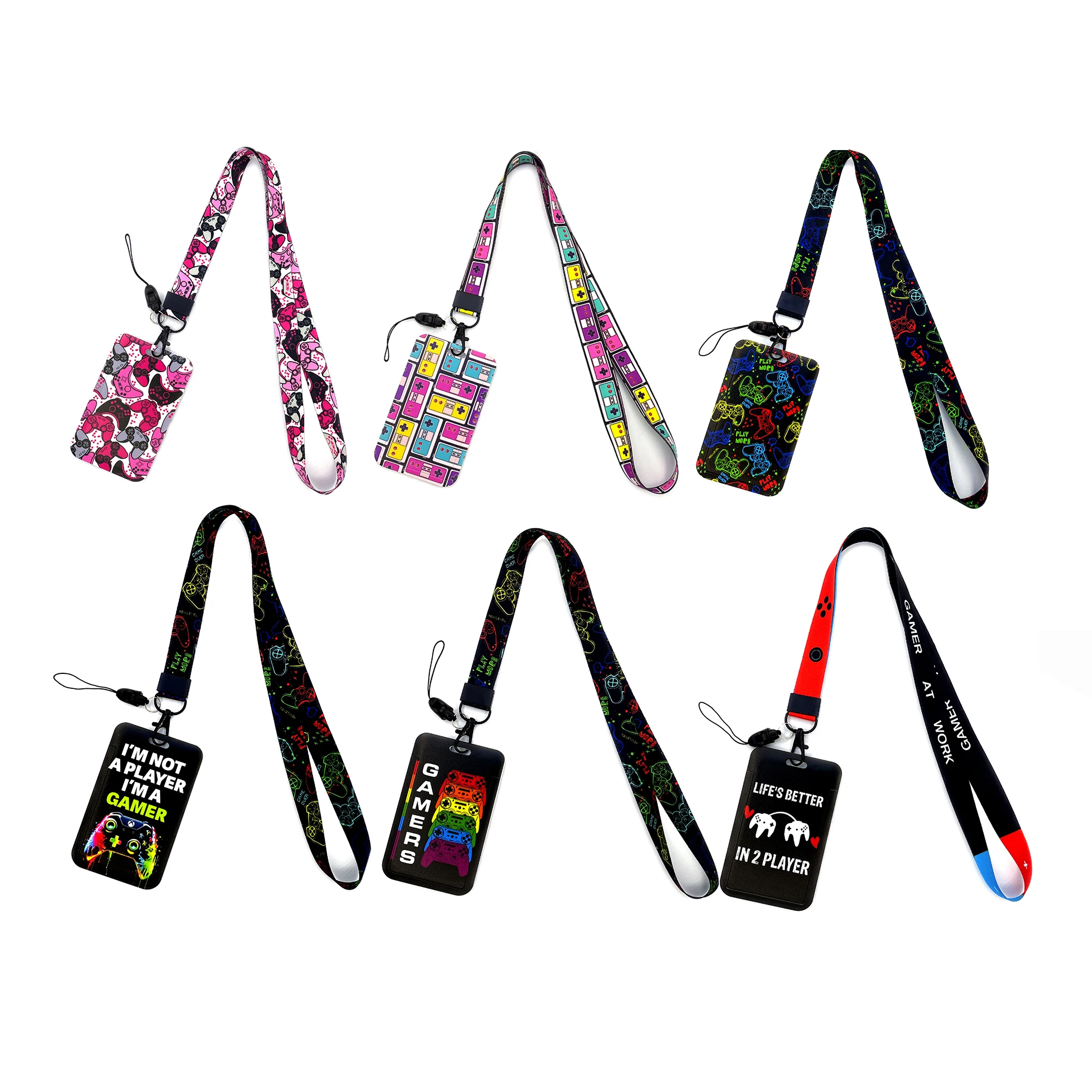 Gamer  Card Holder Lanyard For Keys Chain Credit Card Cover Pass Mobile Phone Charm Neck Straps ID Badge Holder