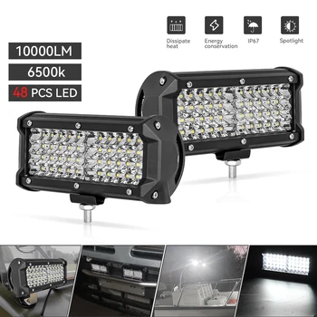 מכונית עבודה קלה הוביל כביש 4 x4 זרקורים ערפל מנורה דיודה אור ראש sUV atv טרקטור סירה משאיות חופר בר אור 12v 24v