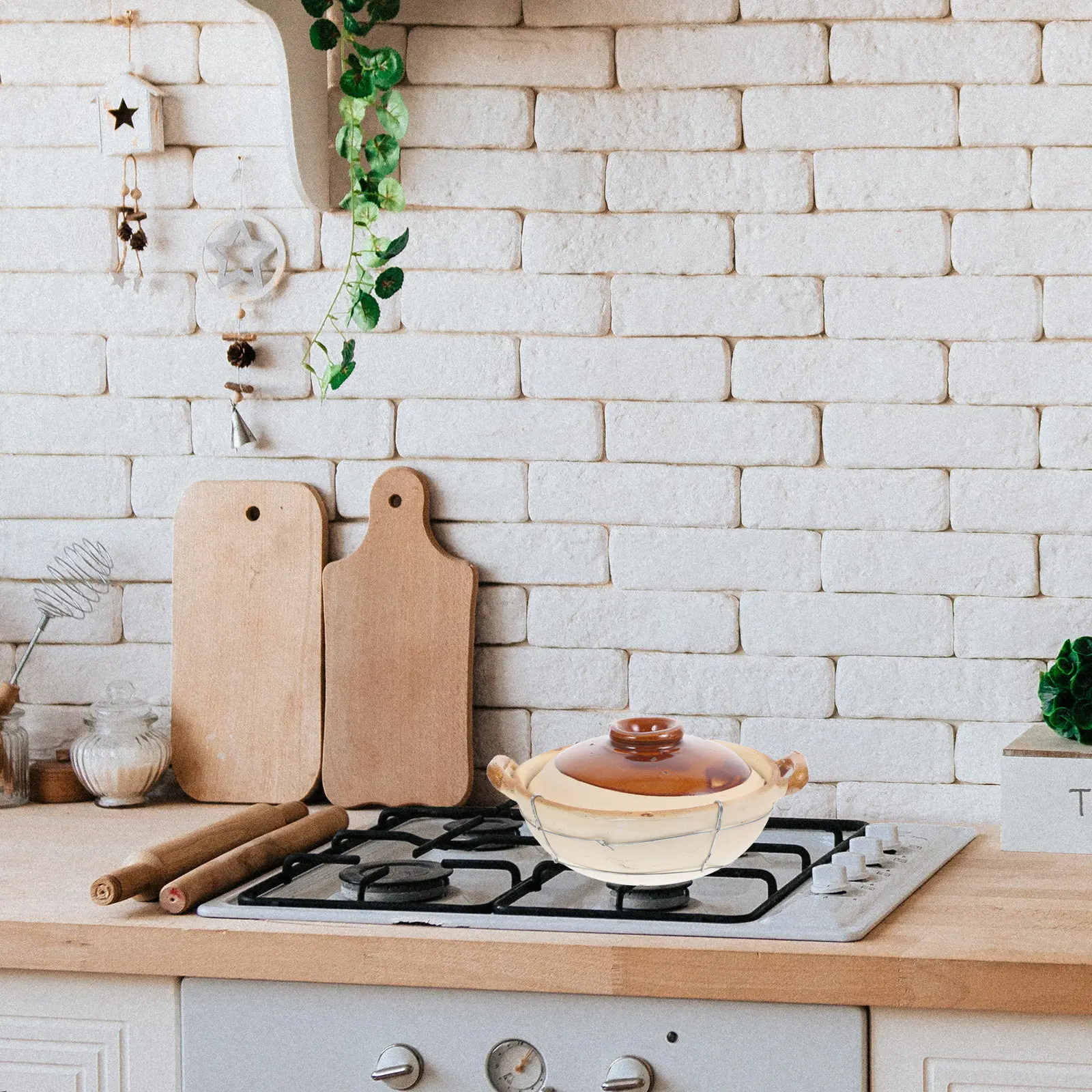 

High Temperature Resistant Double Handle Chinese Clay Casserole Pot Ceramic Stew Pot for Home Cooking Braised Chicken Soup