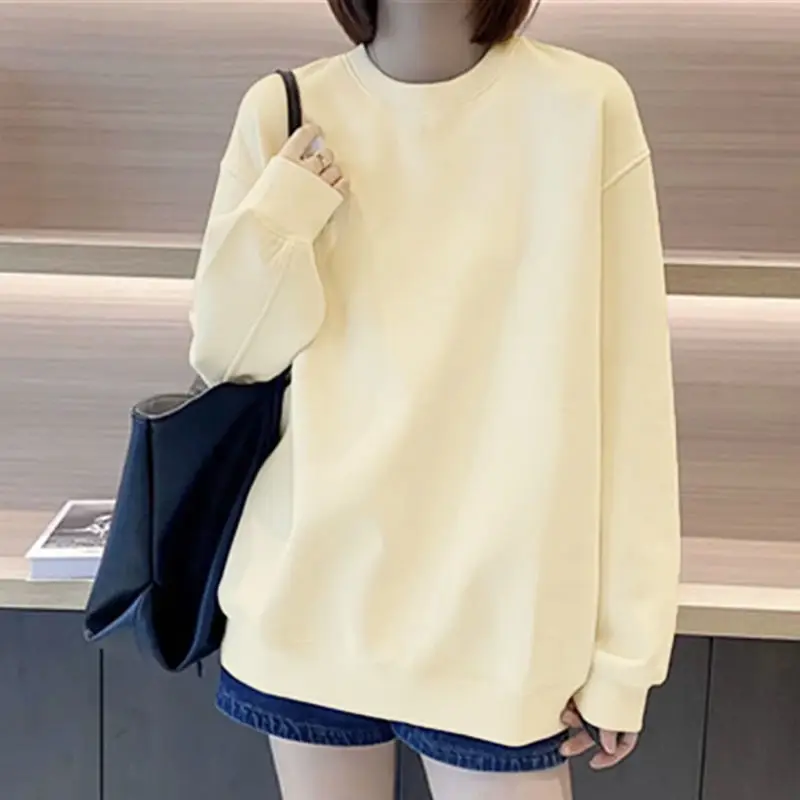 قمصان نسائية للخريف ملابس كورية للسيدات بيج اتجاهات Invierno Nueva Moda Urbana Estampada Divertida مخيط فيم