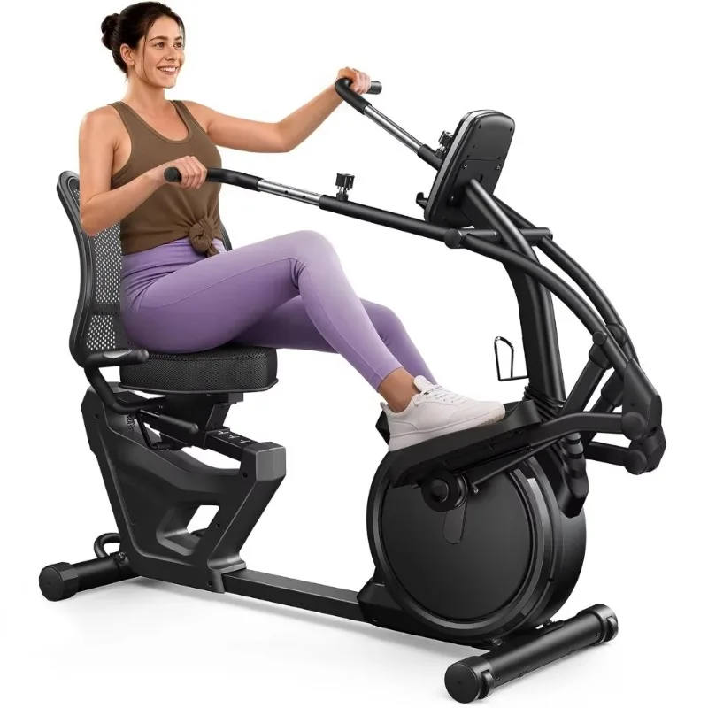 Recumbent Exercise Bike With Bluetooth App & Magnetic Resistance For Home Workout, Custom