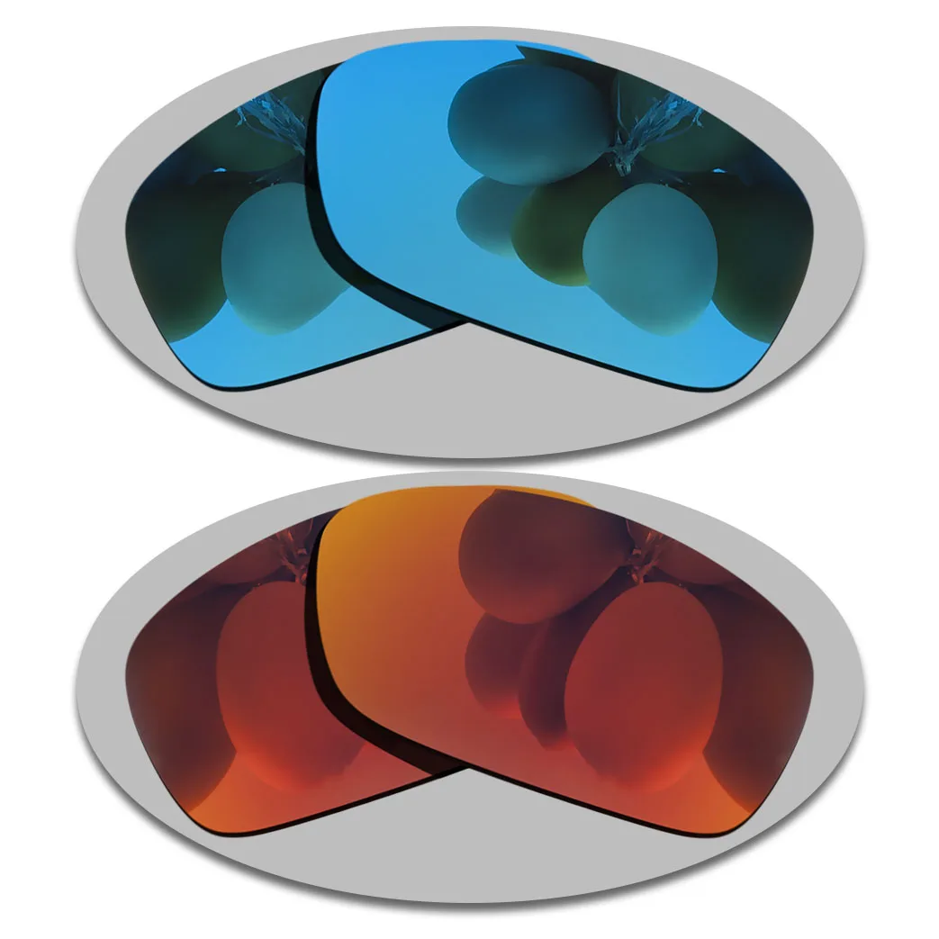 

Sky Blue&Fire Red Lenses Replacement For-Oakley HIJINX Polarized Sunglasses