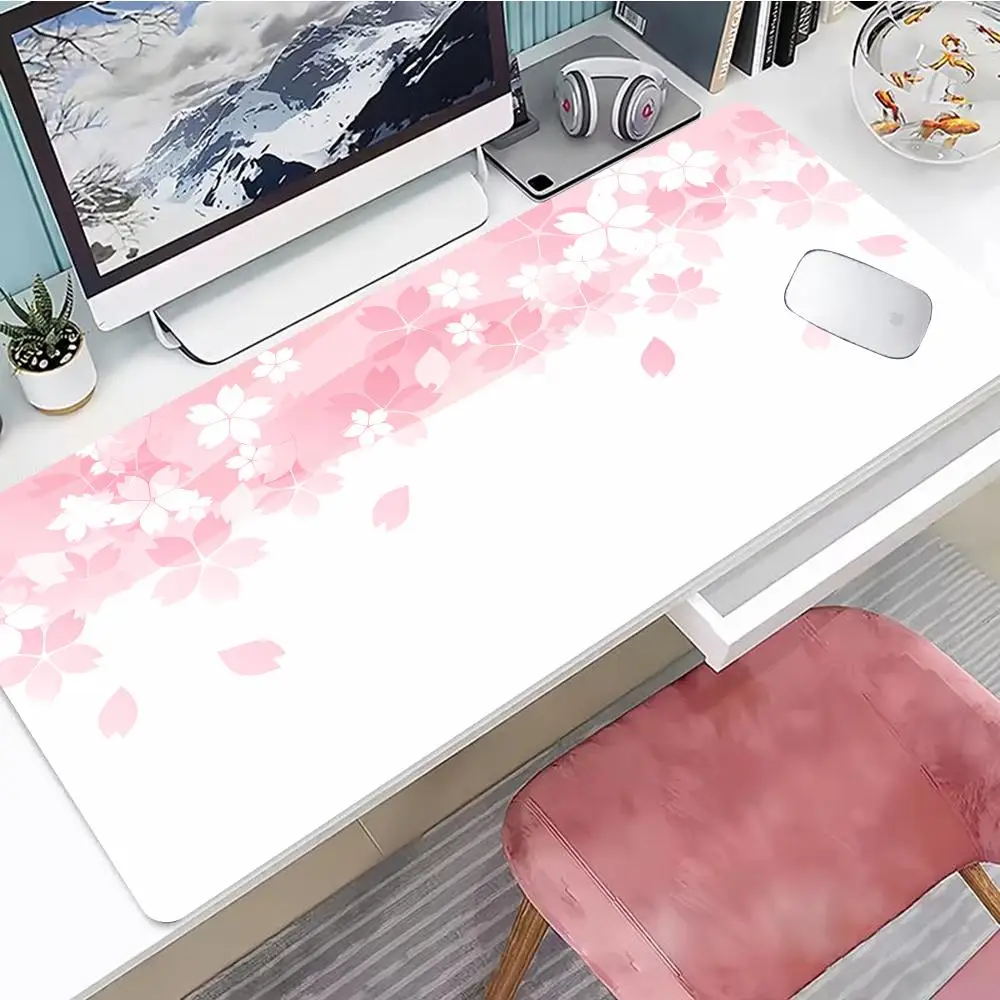 

Pink Sakura Mouse Pad Gaming Mouse Pad, Mouse Pad with Edges and Non-Slip Rubber Base, Extended Mouse Pad