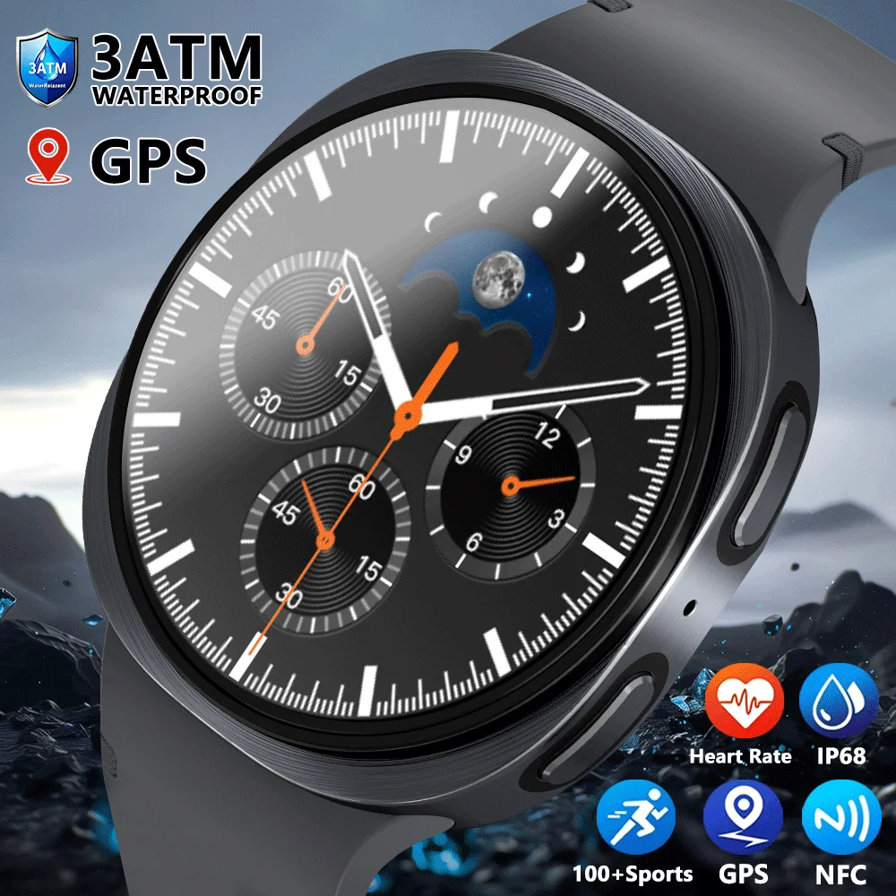 

Новые часы 8, умные часы 2025 для мужчин и женщин, GPS-трек, NFC, здоровье, спорт, AMOLED, пульс, Bluetooth-вызов, водонепроницаемые умные часы