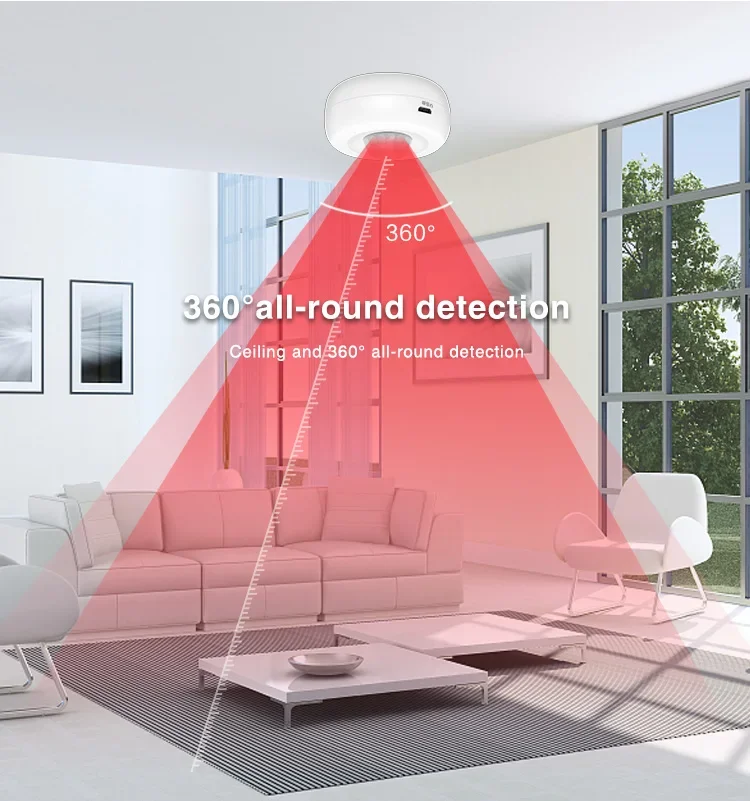 Tuya Smart WiFi Infrared Detector, Intelligent Monitoring, Safeguard Your Home Security, Compatible With Alexa And Google.