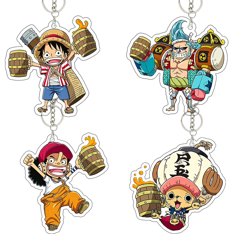 ONEPIECE Franky Usopp Acrylic Affordable Keychain Bag Surrounding Pendant Kawaii Hot Style Accessories Decoration Birthday Gift