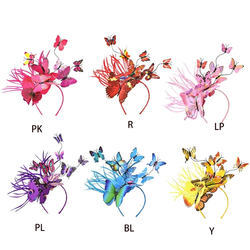 A2ES Boho na obręcz do włosów kształcie motyla na opaska kształcie motyla rekwizyty na przyjęcia zdjęcie ślubne Pr