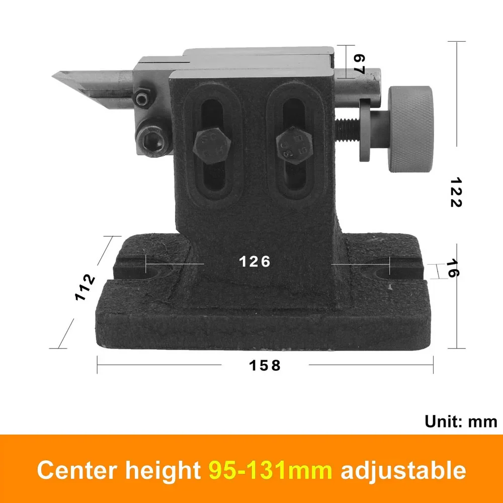 Tornio CNC contropunta BS piastra di indicizzazione piastra di indicizzazione centrale regolabile in altezza 4th Axis per Router di fresatura di metalli in legno