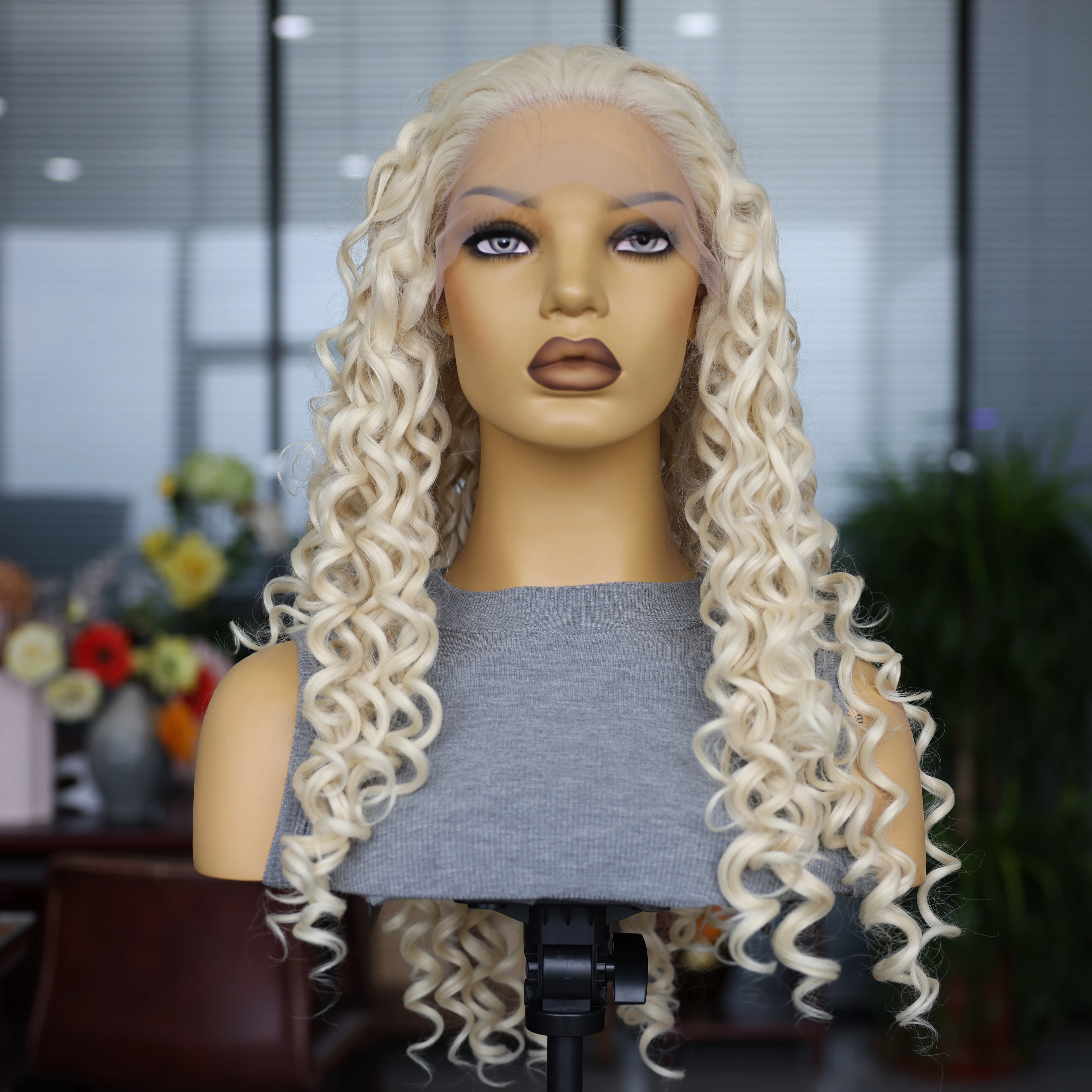 

Synthetic Lace Front Wigs For Women Natural Hair Line Synthetic Lace Wig Long White Brown Wig Pre-dial Cosplay Curly Wig