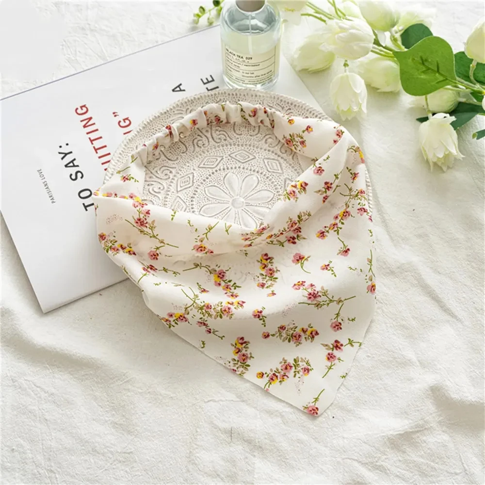 Floral Printting Summer Turban Women Hair Accessories Scrunchies Headband Hairband Hair Scarf Triangle Bandanas