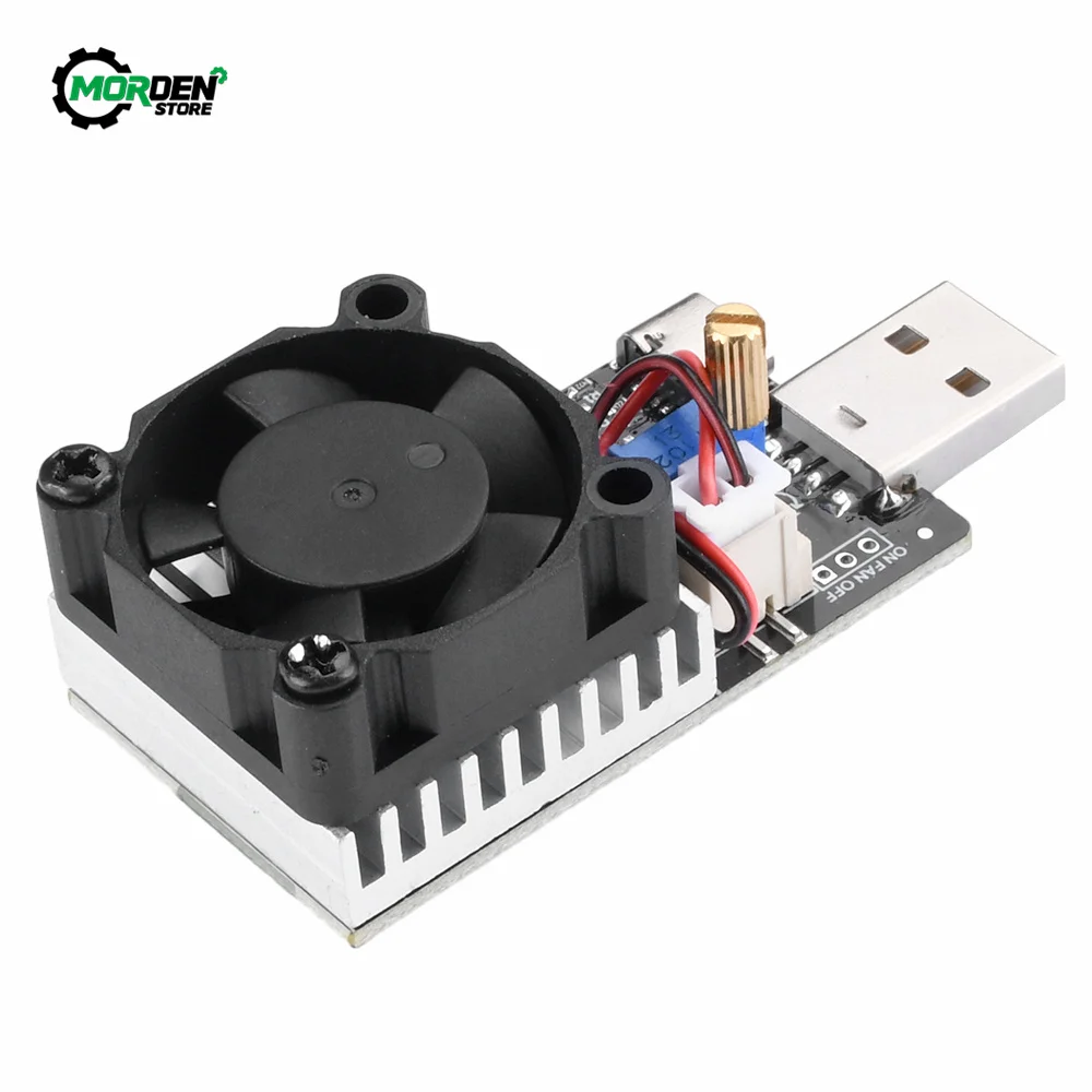 DC 3.7-20V 3A  25W Load Tester Electronic Test Resistor Module USB&Type C Interface Adjustable Constant Current with Cooling Fan