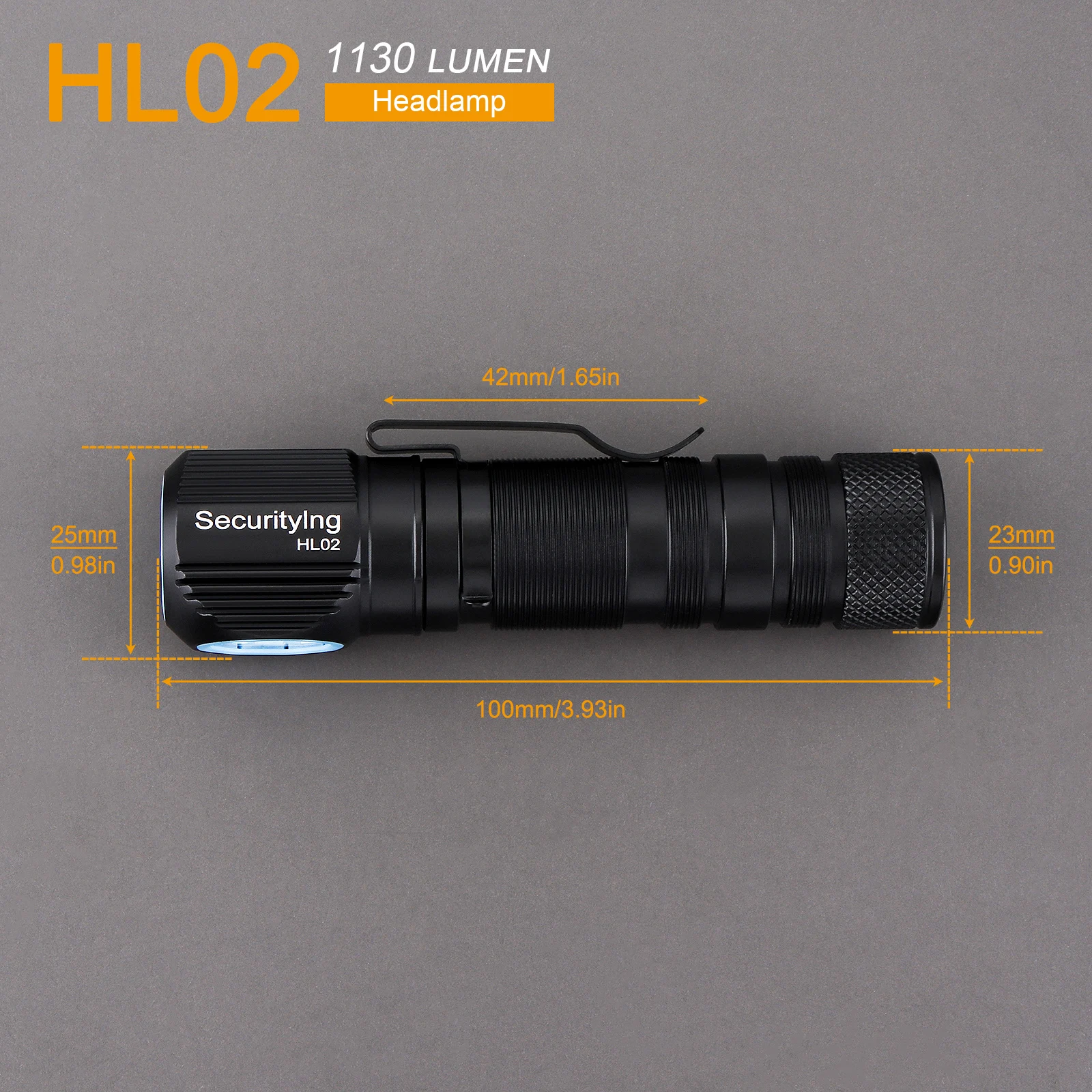 HL02 1130lm Headlamp SST40 LED Rechargeable Head Light Torch with Magnetic Charge for Camping / Hiking / Fishing