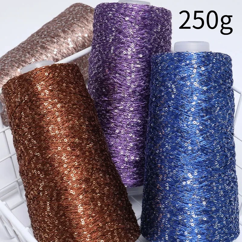 

250g Shiny Bead Yarn, 2mm Shiny Short Distance Bead Yarn, DIY Fashion Clothing, Hat Accessories, Crochet Thread, High-end Wiring