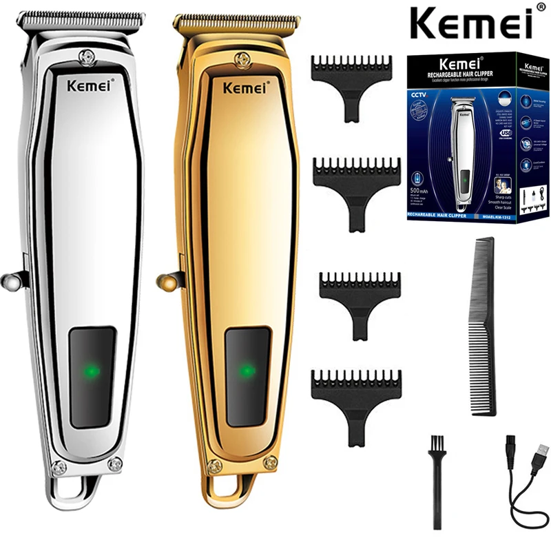 

Kemei original rechargeable electric Hair clipper for men Large capacity LCD intelligent display barber KM-1312