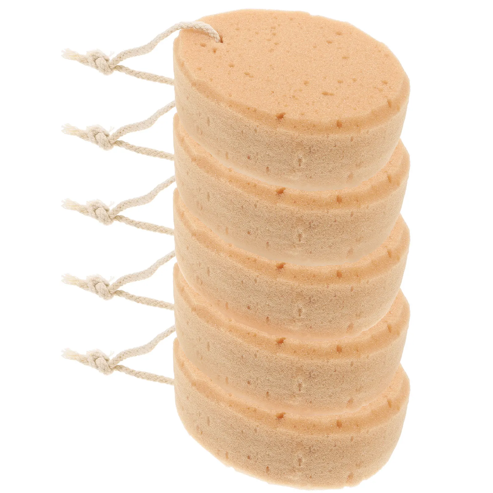 

5 шт. сотовая губка для ванны, скруббер для душа для тела, детей и взрослых, искусственный, безопасный, прочный, отшелушивающий, массажный, очищающий, для путешествий