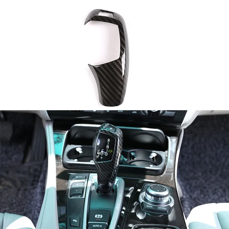 

Carbon Fiber Style Gear Shift Cover For BMW X3 X4 X5 X6 F20 F22 F30 F32 F10 F12