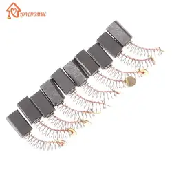 10Pcs Graphite Copper Motor Carbon Brushes Set Tight Copper Wire For Electric Hammer Angle Grinder Graphite Brush Replacement