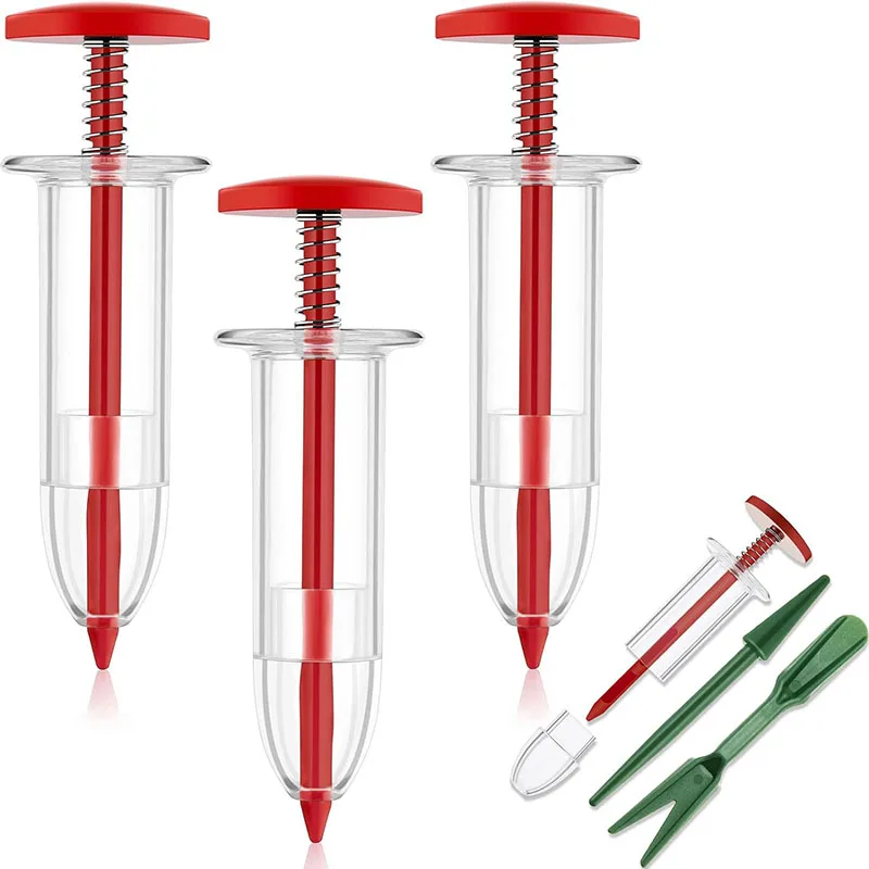 4 Piece Mini Seed Dispenser Shower Small Seeder With 2 Transfer Tools Handheld For Carrot,Lettuce, Grass And Spinach Seeds