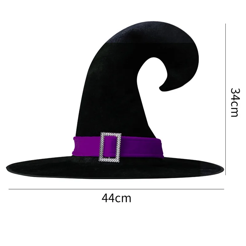 1 stücke Halloween Hexen hut für Frauen Männer Jungen Mädchen Band Stern Mond gedruckt Krempe Cosplay Kostüm Karneval Party Dekorationen
