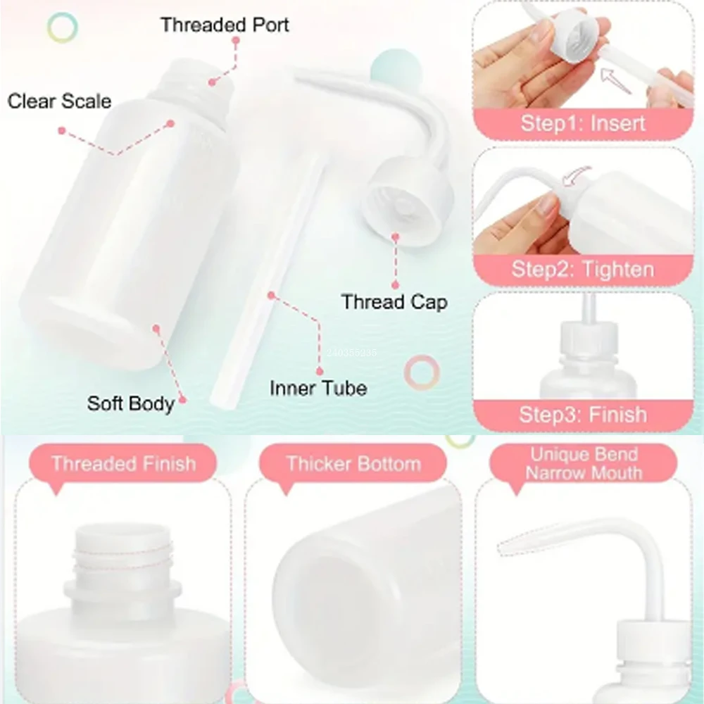 40Pcs/Set Grafting Eyelash Cleaning Set 60ML Empty Foam Pump Bottle Eyelash Makeup Bottle Shampoo Soap Dispenser Skin Care Tool