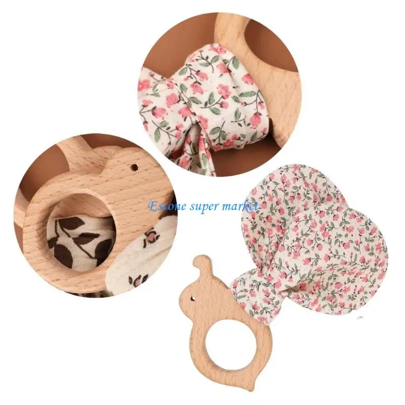090B Honeybee Baby Teether Toy Rattle Handbell Soother Toy Infant Teething Gift