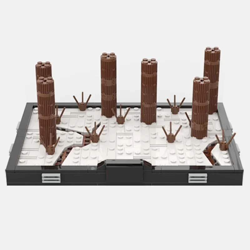 

Звездная модель фильма Moc, строительные кирпичи, дуэль на дизайне, базовая технология, модульные блоки, подарки, рождественские игрушки, наборы «сделай сам», сборка