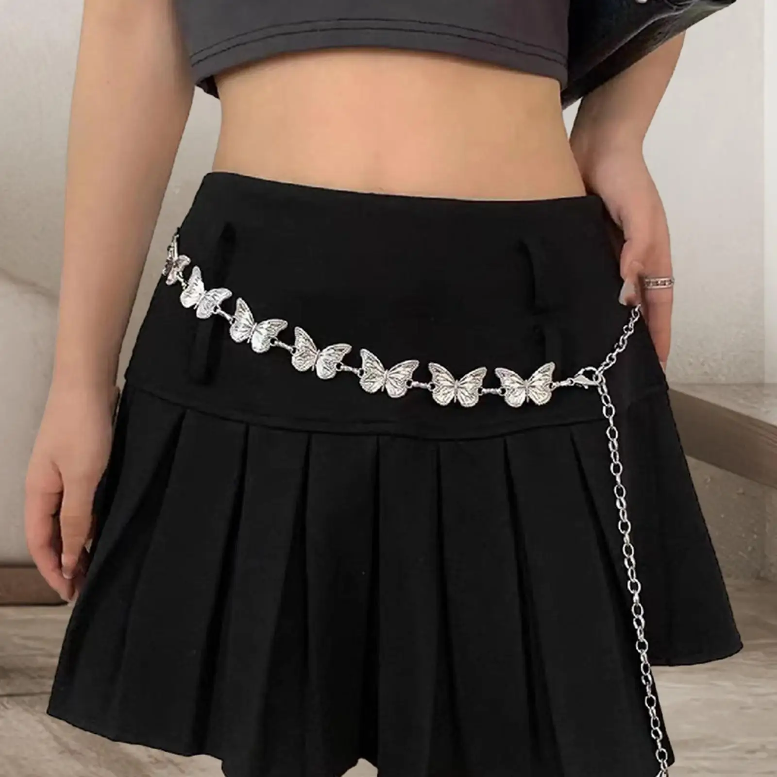 

Women Waist Belt Chain Body Chain Waistband Stylish Adjustable Dress Belts Butterfly Belt for Pants Skirt Dress Jeans Decorative