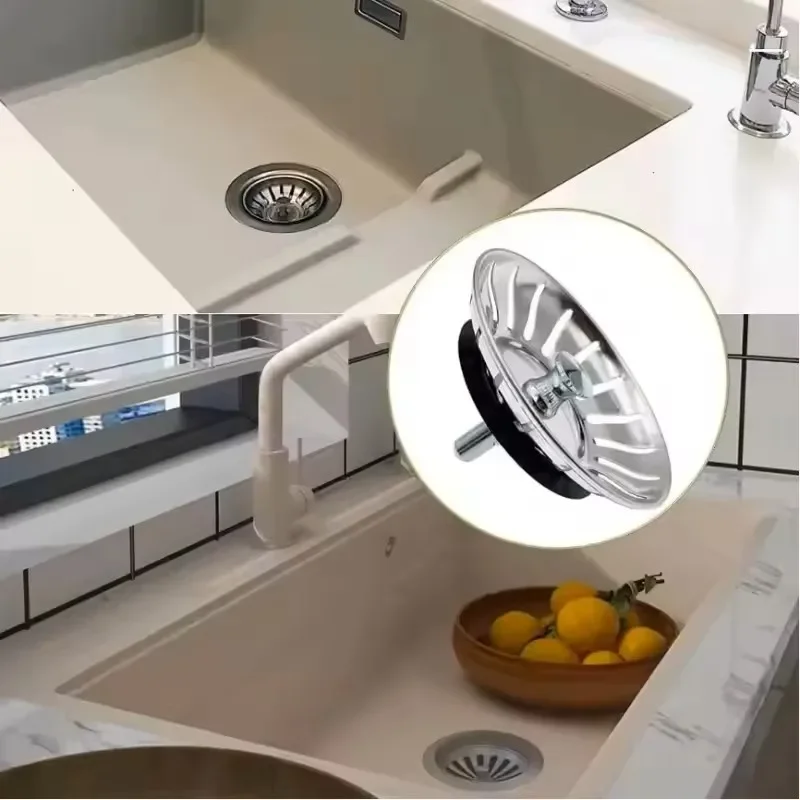 Stainless Steel Sink Strainer Plug Kitchen Waste Drain Filter Basket Water Stopper Bathroom Wash Basin Hardware Accessories gallery 4